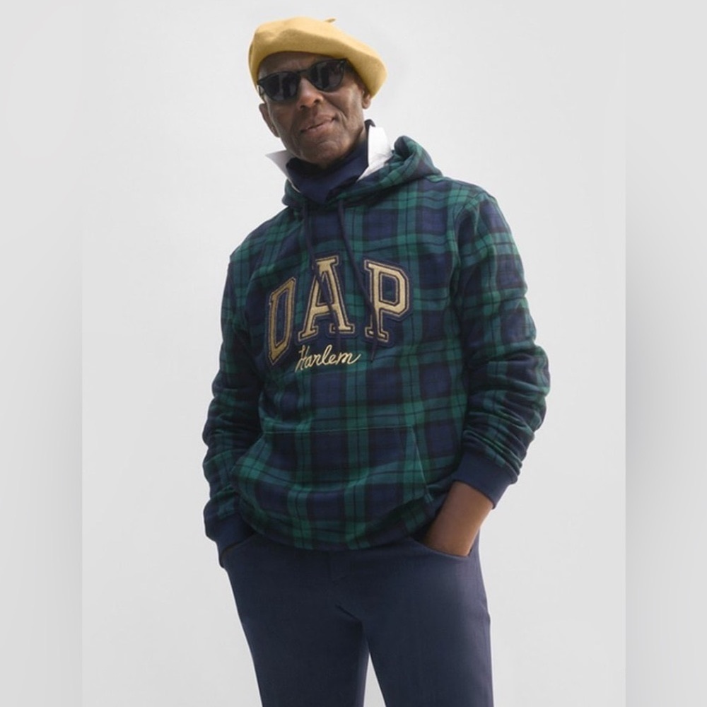 Dapper Dan x Gap DAP Hoodie (in green plaid) Size Large